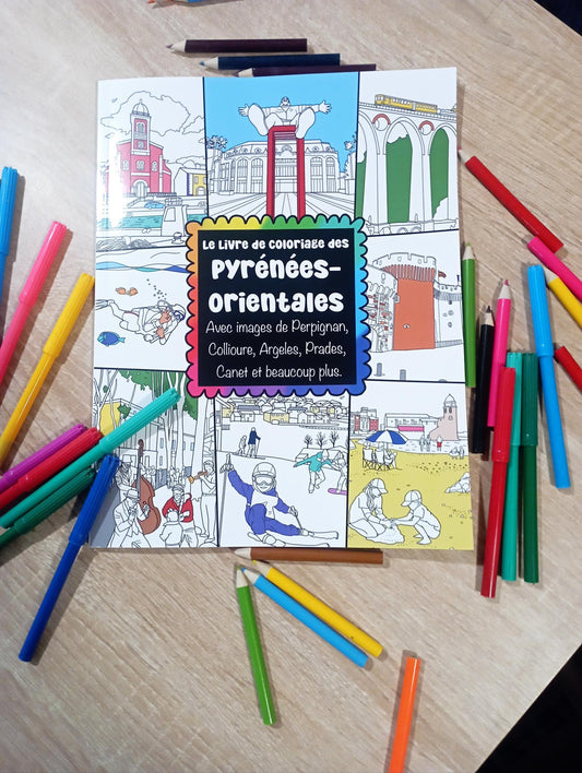 Coloring book of the Pyrénées-Orientales