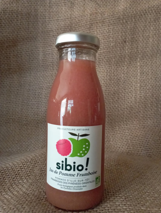 Bio Himbeere und Apfel Saft